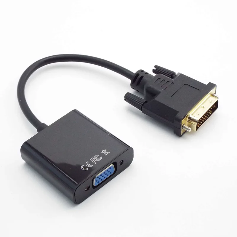 Full HD 1080P DVI To VGA Adapter Video Cable Converter 24+1 25Pin to 15Pin Cable Converter for PC Computer Monitor
Full HD 1080P DVI To VGA Adapter Video Cable Converter 24+1 25Pin to 15Pin Cable Converter for PC Computer Monitor