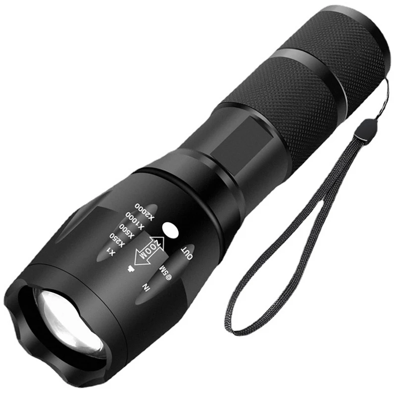 Strong Light T6 Flashlight LED Aluminum Alloy Telescopic Focusing Flashlight Mini Waterproof Strong Light Portable Outdoor Flash
Strong Light T6 Flashlight LED Aluminum Alloy Telescopic Focusing Flashlight Mini Waterproof Strong Light Portable Outdoor Flash
