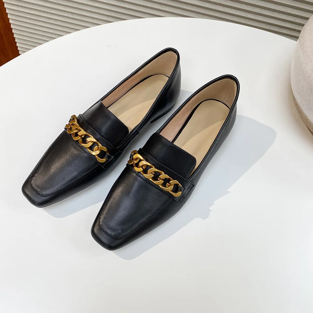 Туфли женские на плоской подошве, брендовые лоферы, без застежки, на цепочке, повседневная обувь оксфорды в британском стиле, весна
Туфли женские на плоской подошве, брендовые лоферы, без застежки, на цепочке, повседневная обувь оксфорды в британском стиле, весна