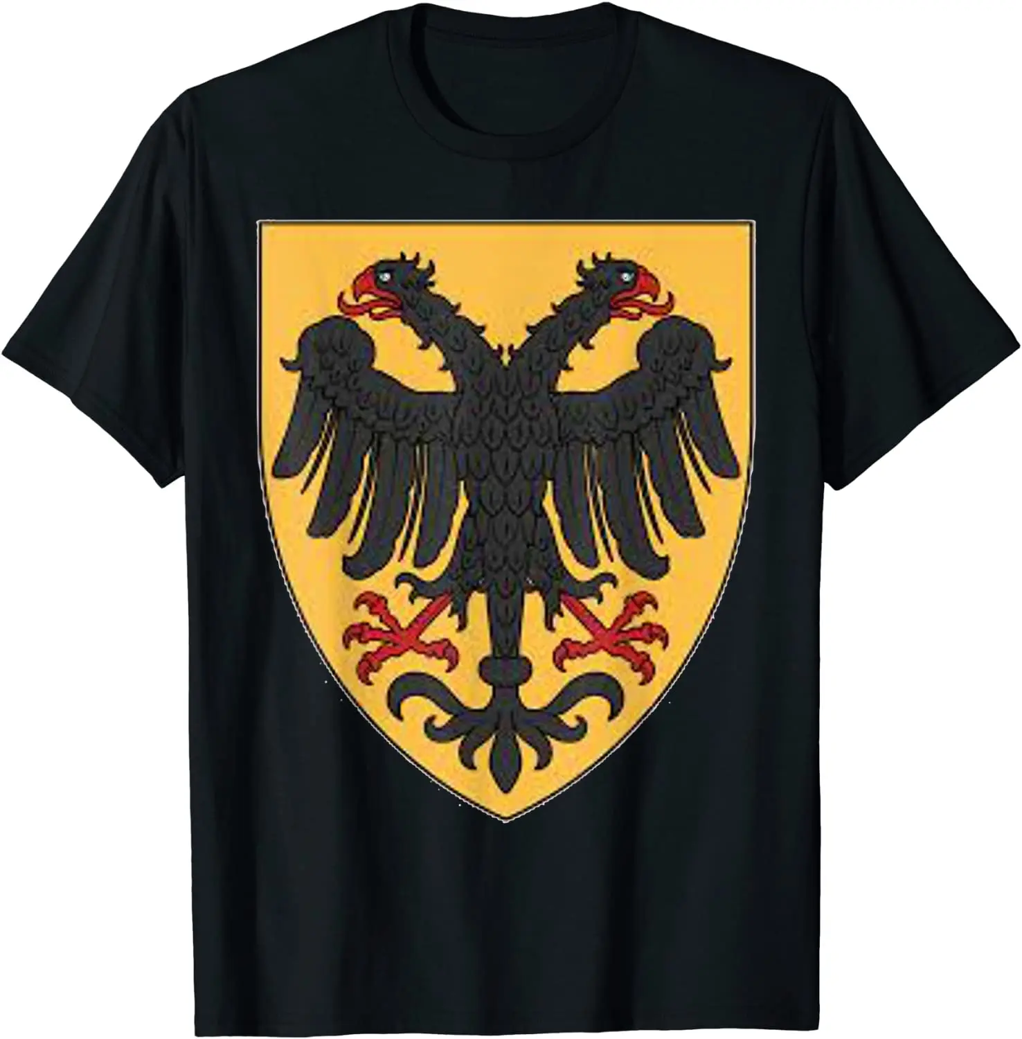 

Coats of Arms of The Holy Roman Empire Double-headed Eagle T-Shirt Short Sleeve Casual Cotton O-Neck Summer Tees