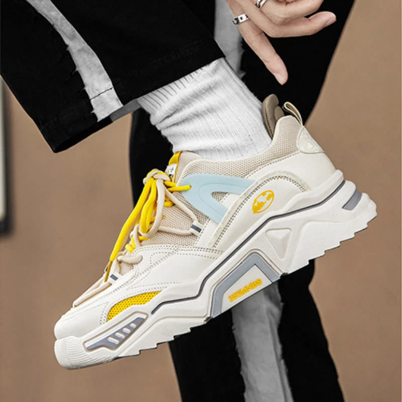 Men's Sneakers Fashion Thick Sole Wear Resistant Breathable casual shoes Walking Men's Casual Sports Chunky Shoes
Men's Sneakers Fashion Thick Sole Wear Resistant Breathable casual shoes Walking Men's Casual Sports Chunky Shoes