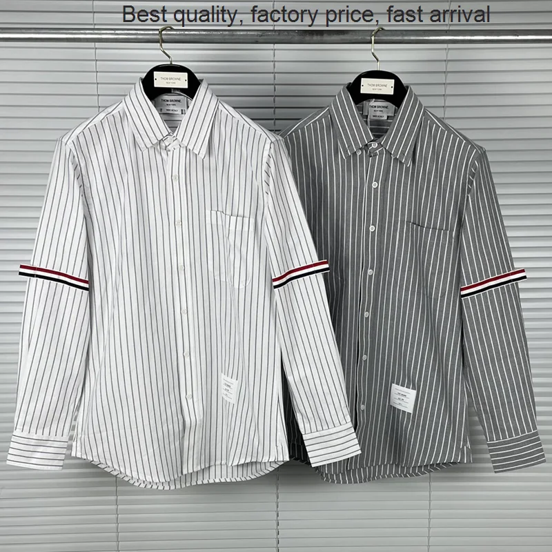 High quality luxury brand 2023 Fashion TB THOM Brand Shirts Men Slim Cotton Striped Long Sleeve Casual Shirt Turn Down Collar Sp
High quality luxury brand 2023 Fashion TB THOM Brand Shirts Men Slim Cotton Striped Long Sleeve Casual Shirt Turn Down Collar Sp