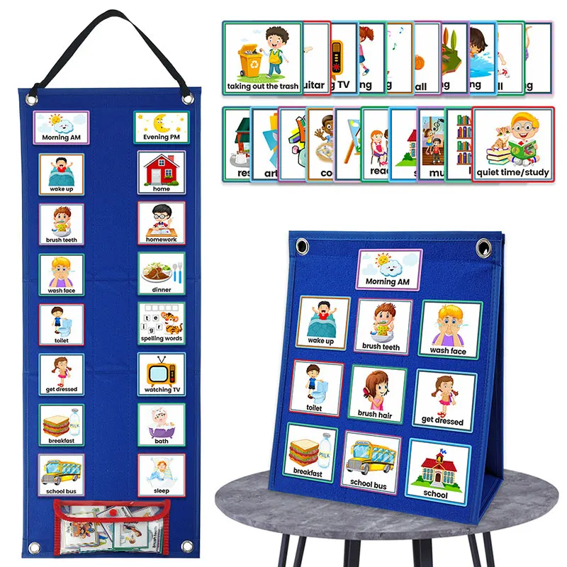 Kids Visual Schedule Montessori Toys Parish Learning Educational Time Activity Set Good Habits Training Games For 3-6 Years Old
Kids Visual Schedule Montessori Toys Parish Learning Educational Time Activity Set Good Habits Training Games For 3-6 Years Old