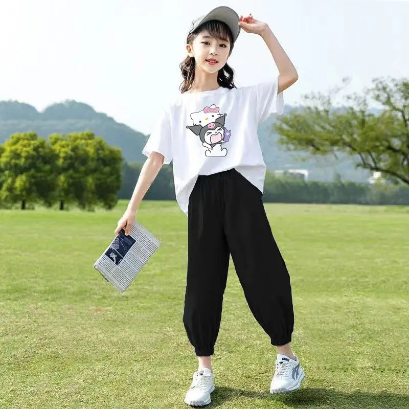 Sanrio Anime Kuromi T Shirt Trousers Sets Kawaii Pochacco Girls Short Sleeve Clothing Suit Kids Cute Cartoon Outerwear Clothes
Sanrio Anime Kuromi T Shirt Trousers Sets Kawaii Pochacco Girls Short Sleeve Clothing Suit Kids Cute Cartoon Outerwear Clothes