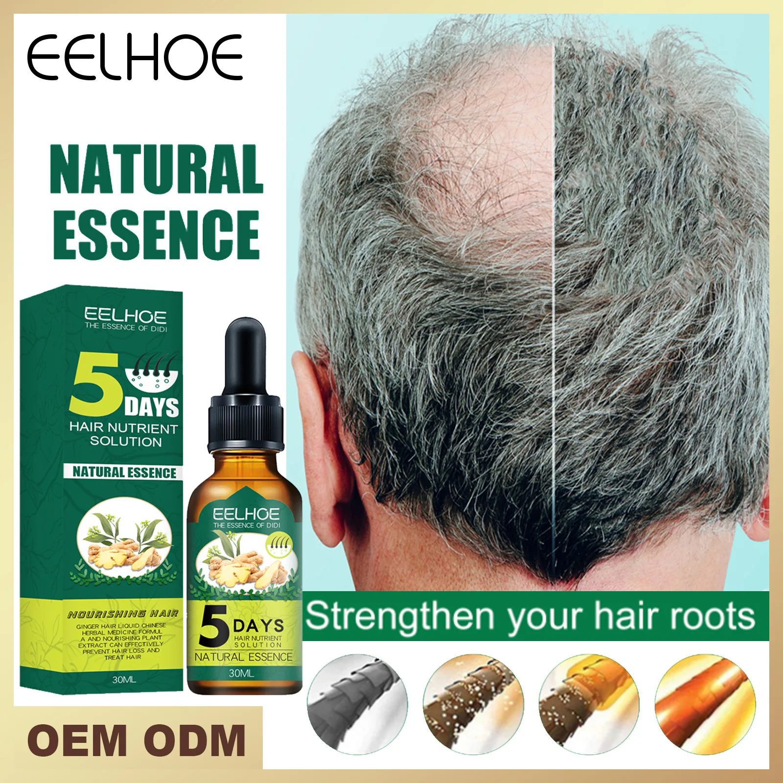 EELHOE Ginger Hair Care Oil Hair Growth Fluid Smoothing Fluid Anti Hair Fall Oil Treatment Serum Scalp Repair Treatment 30ml
EELHOE Ginger Hair Care Oil Hair Growth Fluid Smoothing Fluid Anti Hair Fall Oil Treatment Serum Scalp Repair Treatment 30ml