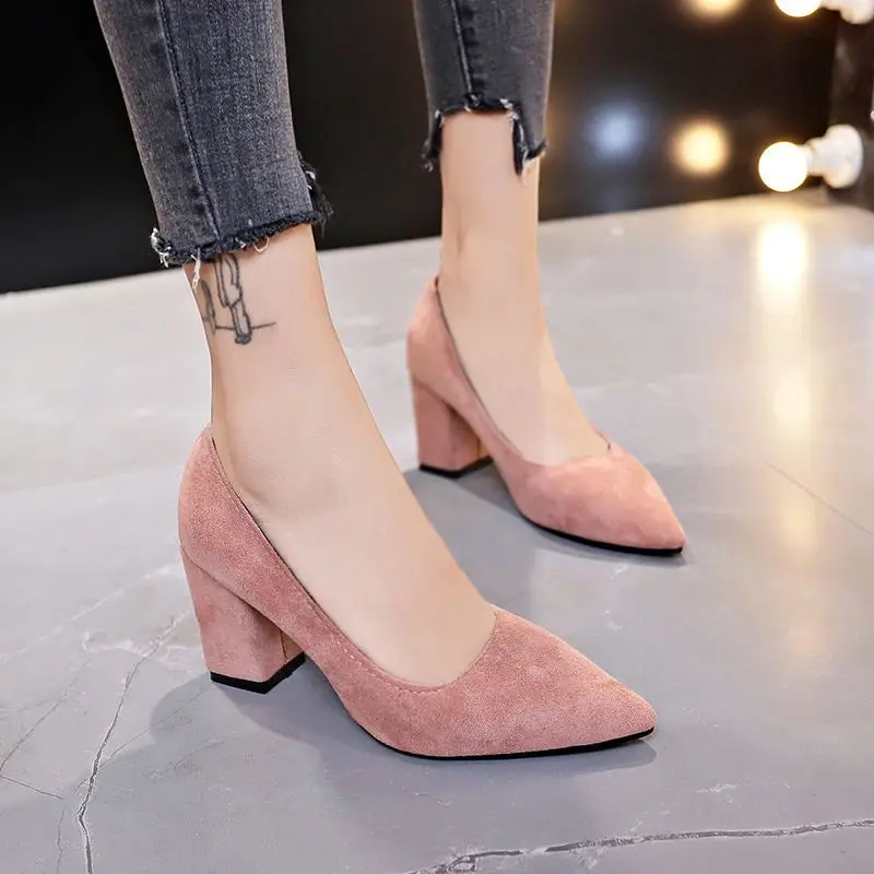 Pointed Suede Heels 7.5cm Women Pumps Thick Heels Work Pointed Toe Heels Thick Heel Plus Big Size 33-43,44,45,46,47,48,49,50
Pointed Suede Heels 7.5cm Women Pumps Thick Heels Work Pointed Toe Heels Thick Heel Plus Big Size 33-43,44,45,46,47,48,49,50