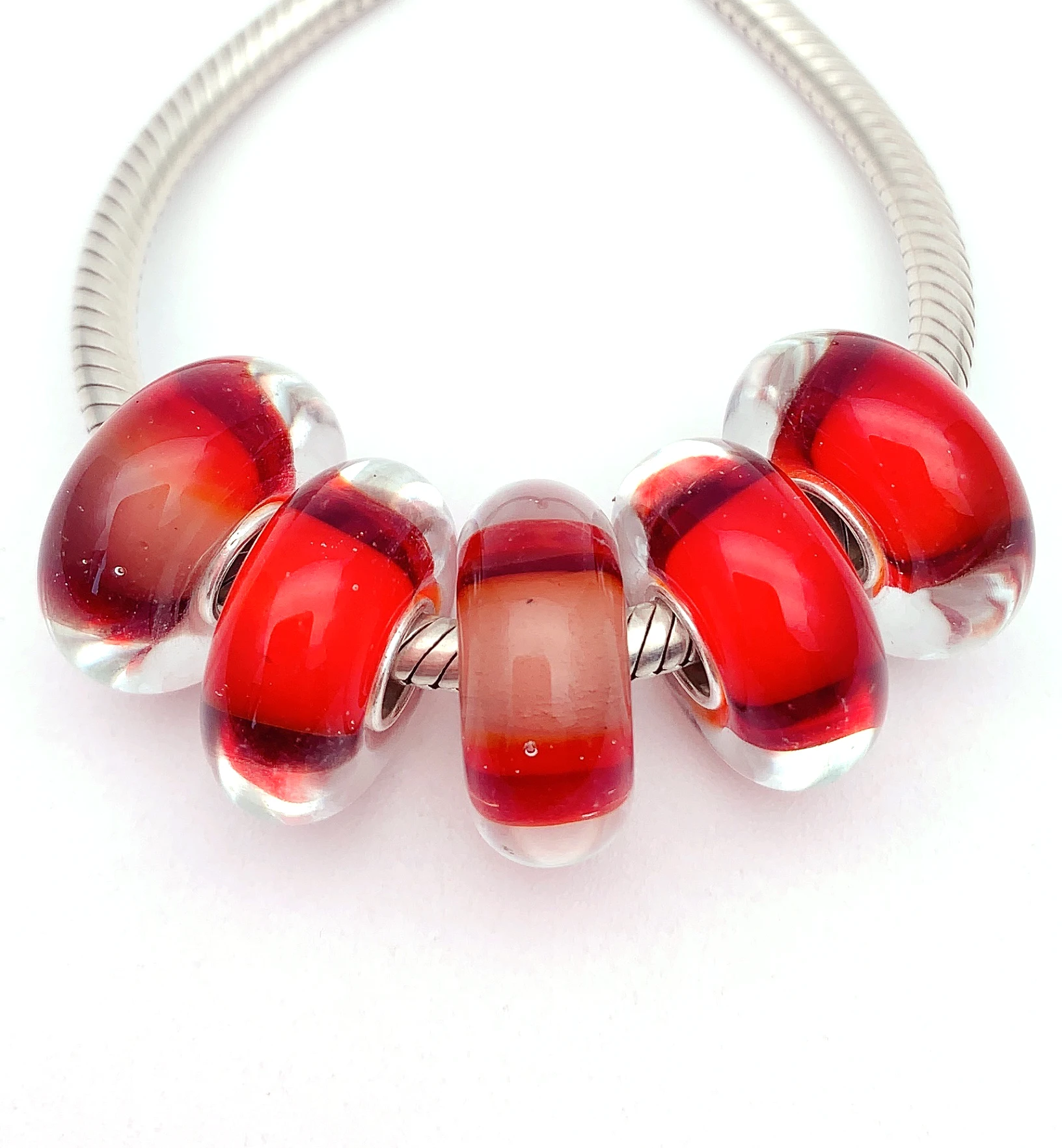 XHYG119 5X 100% Authenticity S925 Sterling Silver Beads Murano GlassBeads Fit European Charms Bracelet Diy Jewelry Lampwork
XHYG119 5X 100% Authenticity S925 Sterling Silver Beads Murano GlassBeads Fit European Charms Bracelet Diy Jewelry Lampwork