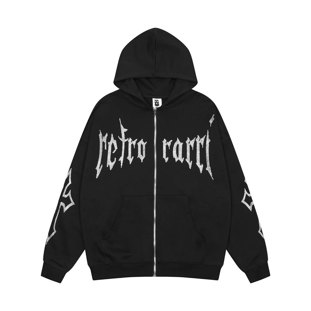 Rhinestone Cross Print Retro Y2k Zipper Hoodies for Men Women Vintage Long Sleeve Coat Oversized Gothic Jacket Clothes Sudaderas
Rhinestone Cross Print Retro Y2k Zipper Hoodies for Men Women Vintage Long Sleeve Coat Oversized Gothic Jacket Clothes Sudaderas
