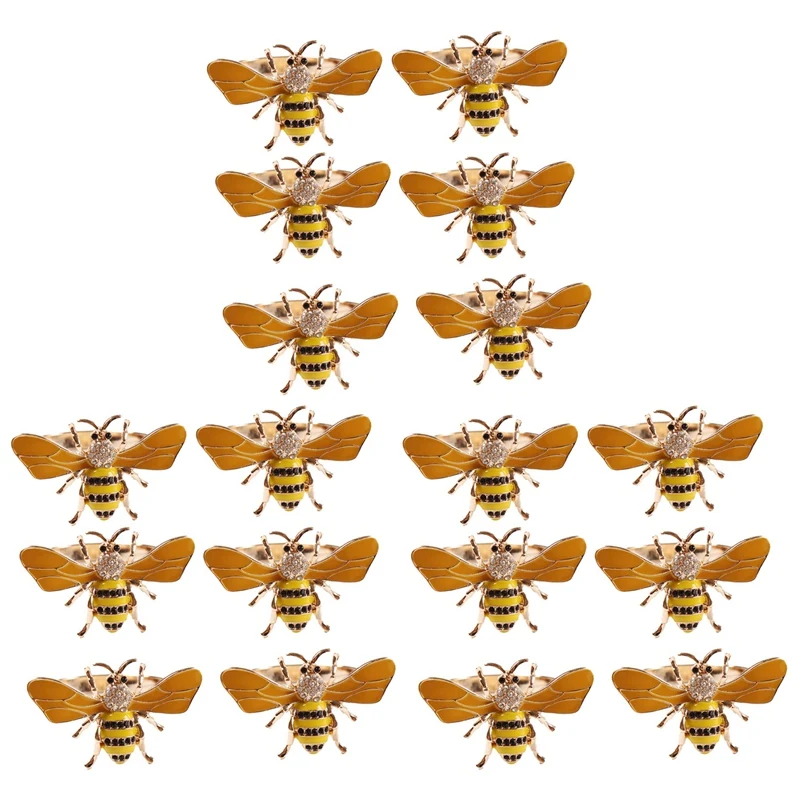 18PCS Yellow Bee Design Metal Napkin Ring Towel Buckle Bee Napkin Holder Wedding Party Holiday Hotel Table Decoration
18PCS Yellow Bee Design Metal Napkin Ring Towel Buckle Bee Napkin Holder Wedding Party Holiday Hotel Table Decoration