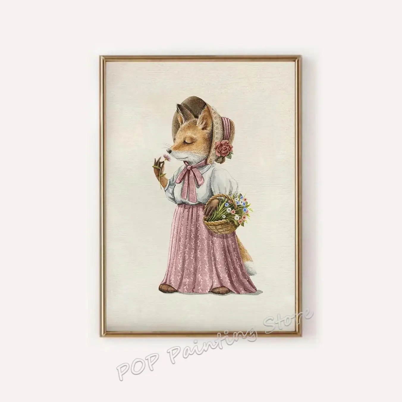 Розовая печать на холсте с животными для детской
Розовая печать на холсте с животными для детской