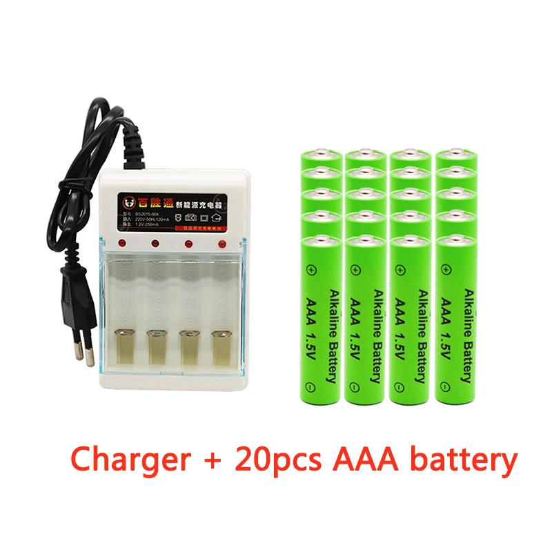 

AAA battery 2100mAh 1.5V alkaline AAA rechargeable battery for remote control toy light battery EU plug1.2V 1.5V AA AAA charger