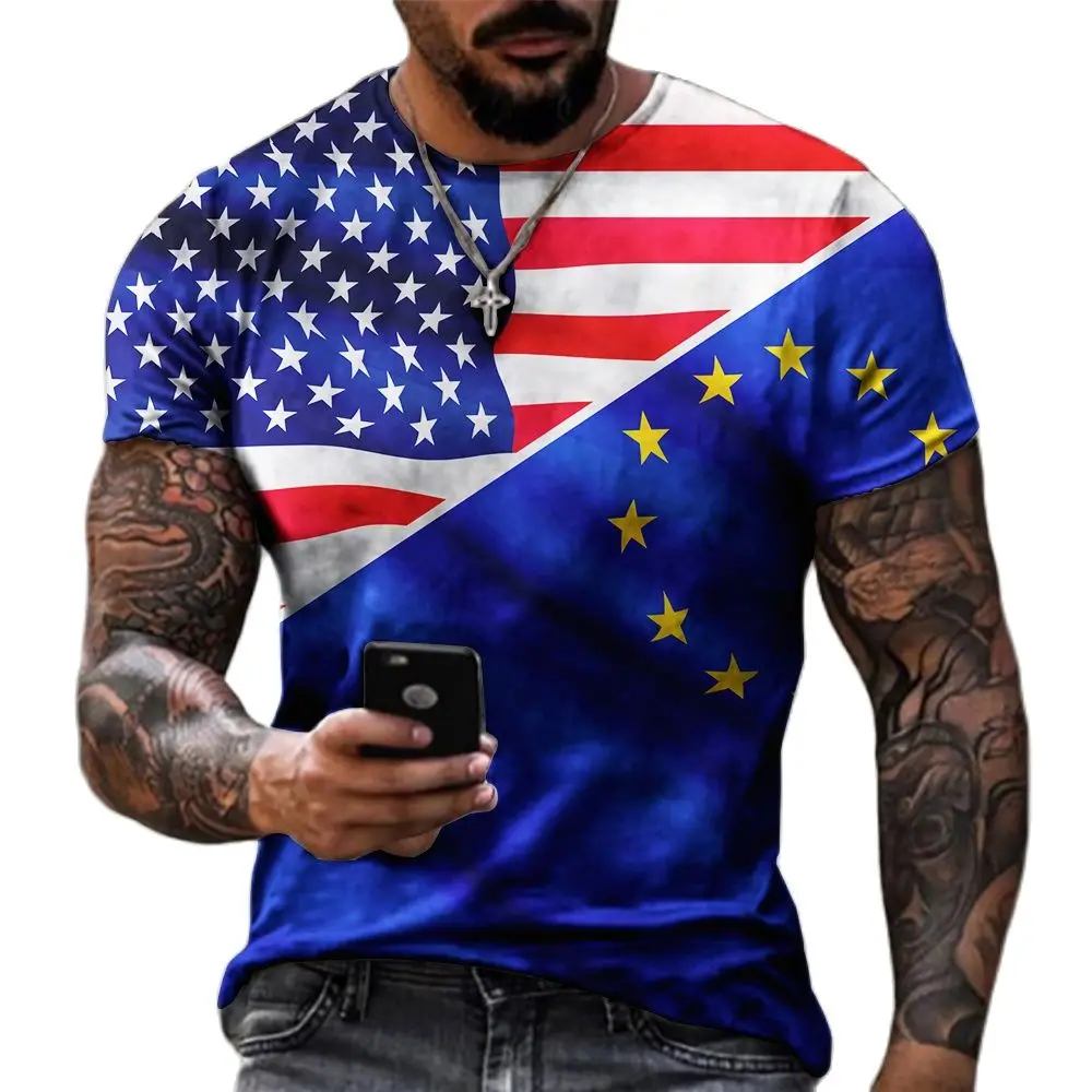 Fashion America Flag 3D Print Men's T Shirt Oversized Male T-Shirt Summer Short Sleeve Breathable Fitness Clothes Tops Tees 6XL
Fashion America Flag 3D Print Men's T Shirt Oversized Male T-Shirt Summer Short Sleeve Breathable Fitness Clothes Tops Tees 6XL