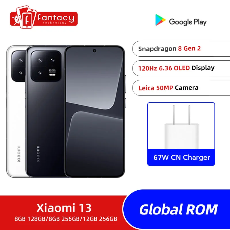 Global ROM Xiaomi 13 5G MIUI 14 Snapdragon 8 Gen 2 54MP Triple Camera The new sensor of IMX8 67W Fast Charger Mi 13
Global ROM Xiaomi 13 5G MIUI 14 Snapdragon 8 Gen 2 54MP Triple Camera The new sensor of IMX8 67W Fast Charger Mi 13
