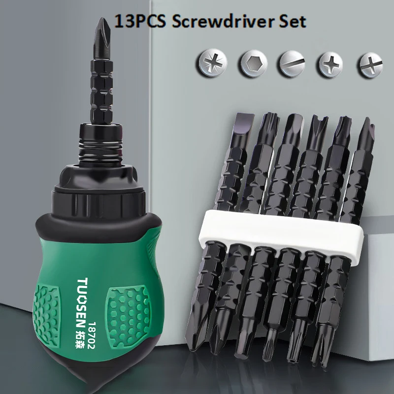 13 In1 Ratchet Screwdriver Rotating Handle Set Detachable Multi Hand Tools U Type Y Shaped Phillips Cross Triangle Torx Head
13 In1 Ratchet Screwdriver Rotating Handle Set Detachable Multi Hand Tools U Type Y Shaped Phillips Cross Triangle Torx Head