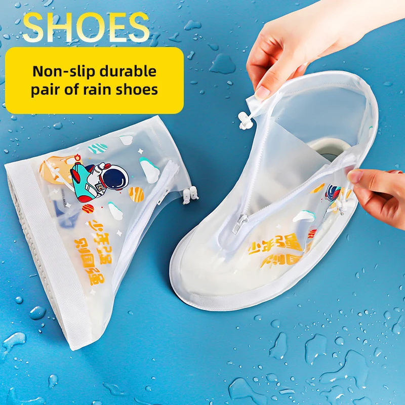 Transparent Non-slip Waterproof Rain Shoe Covers Solid Rain Shoes Kids Cartoon Dinosaur Galoshes Zip PVC Rain Shoes Protec
Transparent Non-slip Waterproof Rain Shoe Covers Solid Rain Shoes Kids Cartoon Dinosaur Galoshes Zip PVC Rain Shoes Protec