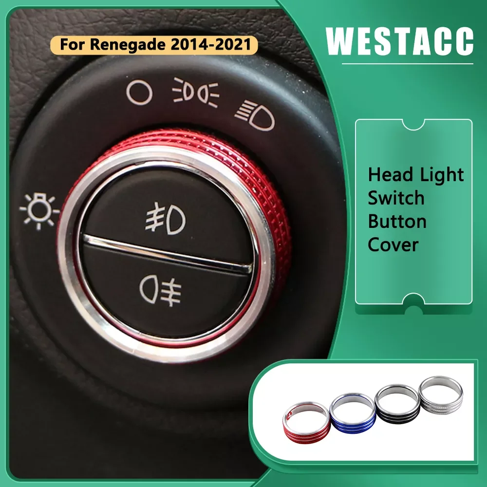 Alumnium Alloy Car Head Light Lamp Switch Button Cover Sticker Ring for Jeep Renegade 2014 - 2021 Interior Accessories
Alumnium Alloy Car Head Light Lamp Switch Button Cover Sticker Ring for Jeep Renegade 2014 - 2021 Interior Accessories
