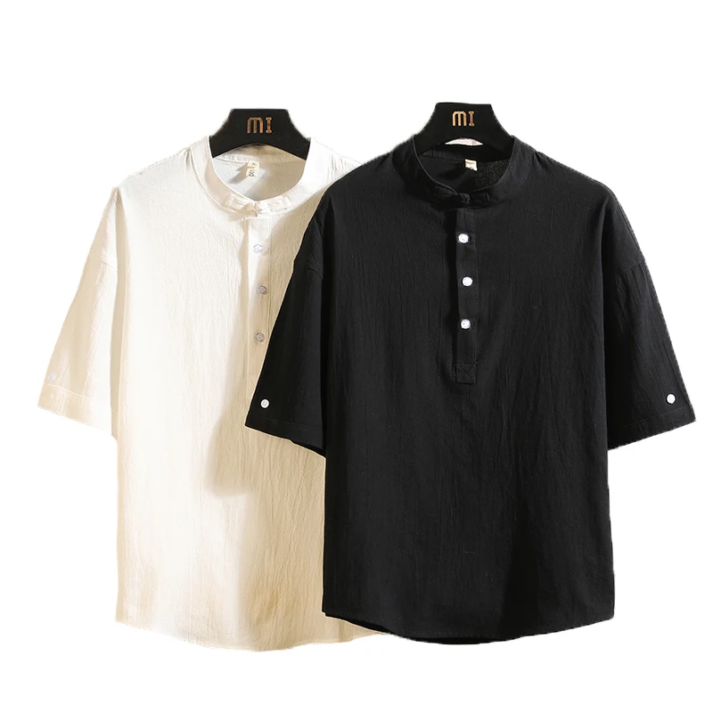 Summer Thin Solid Color Linen Casual Loose Short-Sleeved Japanese T-Shirt Round Neck Large Size Soft And Comfortable Pullover
Summer Thin Solid Color Linen Casual Loose Short-Sleeved Japanese T-Shirt Round Neck Large Size Soft And Comfortable Pullover