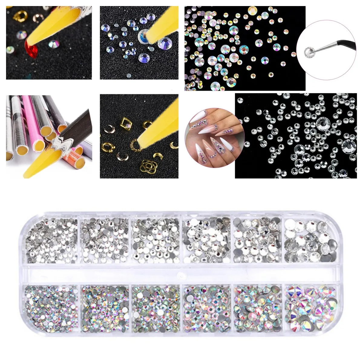 Nail Rhinestones 3D Crystal Diamond Gems Jewelry Glitter Shiny Charm Beauty For Nail Art DIY Decoration Manicure Accessories Kit
Nail Rhinestones 3D Crystal Diamond Gems Jewelry Glitter Shiny Charm Beauty For Nail Art DIY Decoration Manicure Accessories Kit