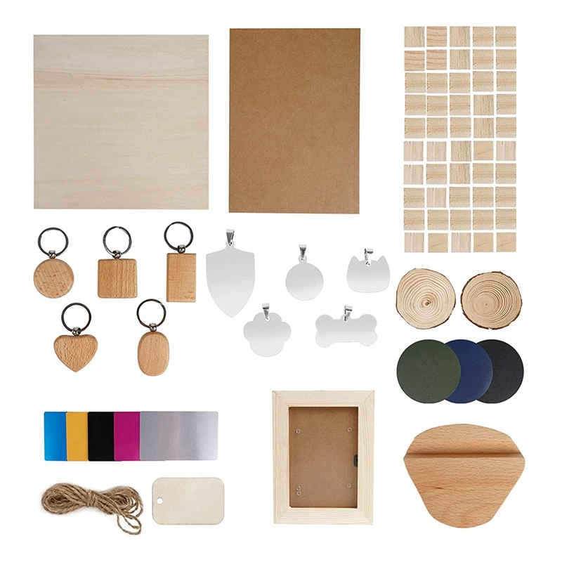 Engraving Material Box Kit, DIY Materials For CNC Engraver, Include Plywood, Metal Business Card, Etc.
Engraving Material Box Kit, DIY Materials For CNC Engraver, Include Plywood, Metal Business Card, Etc.
