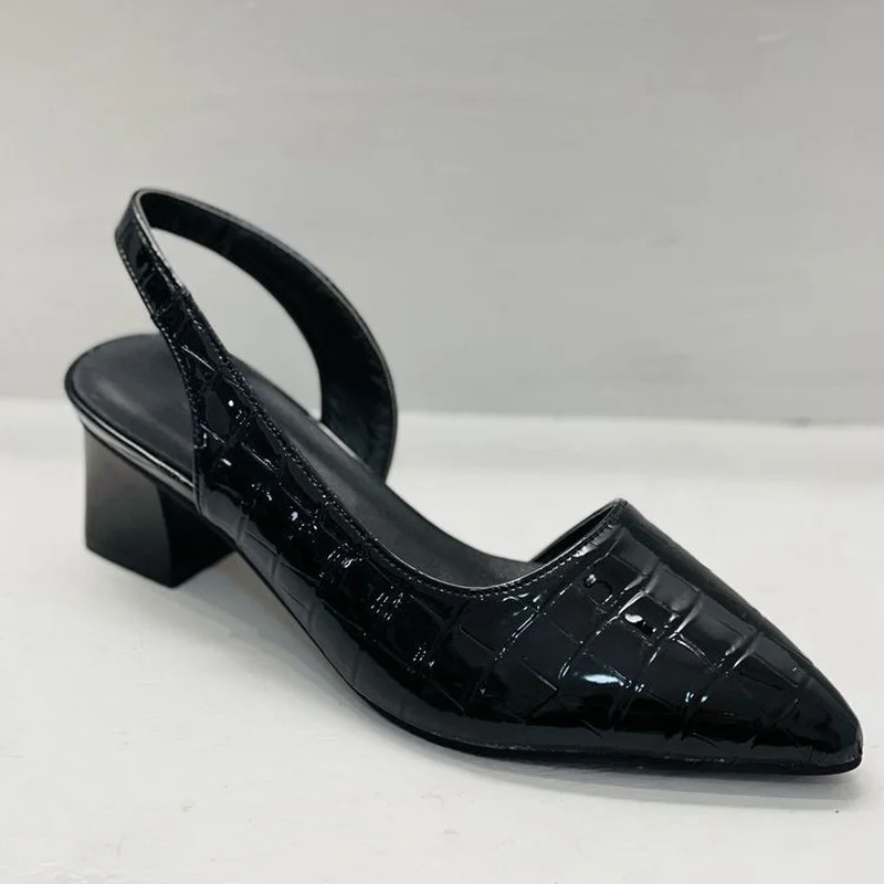 Women's Pointed Toes Pumps Mid Chunky Heels Slingback Sandals Shoes Summer New Vintage Woman Lady Female Sandals Slippers Shoes 
Women's Pointed Toes Pumps Mid Chunky Heels Slingback Sandals Shoes Summer New Vintage Woman Lady Female Sandals Slippers Shoes