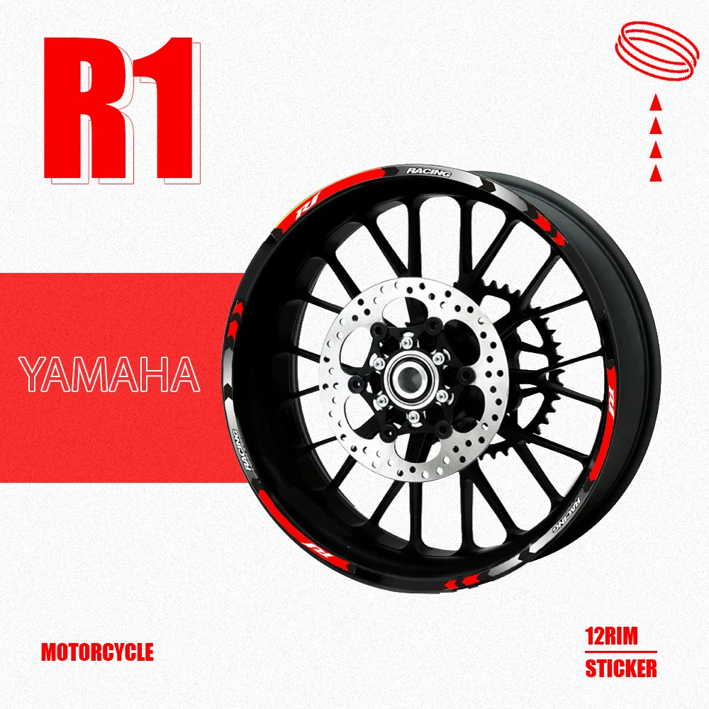 New high quality 12 Pcs Fit Motorcycle Wheel Sticker stripe Reflective Rim For Yamaha YZF R1
New high quality 12 Pcs Fit Motorcycle Wheel Sticker stripe Reflective Rim For Yamaha YZF R1