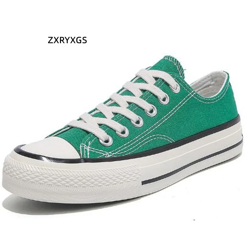 

ZXRYXGS Solid Color Low-top Canvas Sneakers Women Vulcanize Shoes 2022 New Temperament Trend Casual Sneakers Female Flat Shoes