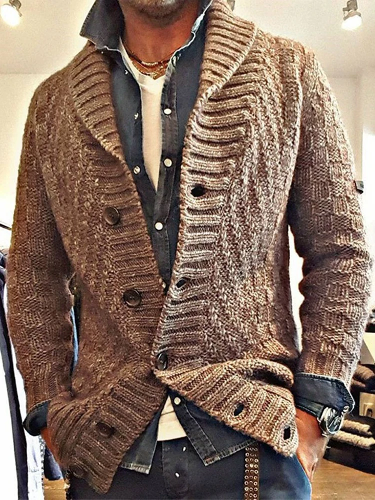 Casual Sweaters For Men Vintage Solid Knitted Sweater Mens 2022 Spring New Fashion Turn-down Collar Button-up Knit Tops Cardigan
Casual Sweaters For Men Vintage Solid Knitted Sweater Mens 2022 Spring New Fashion Turn-down Collar Button-up Knit Tops Cardigan