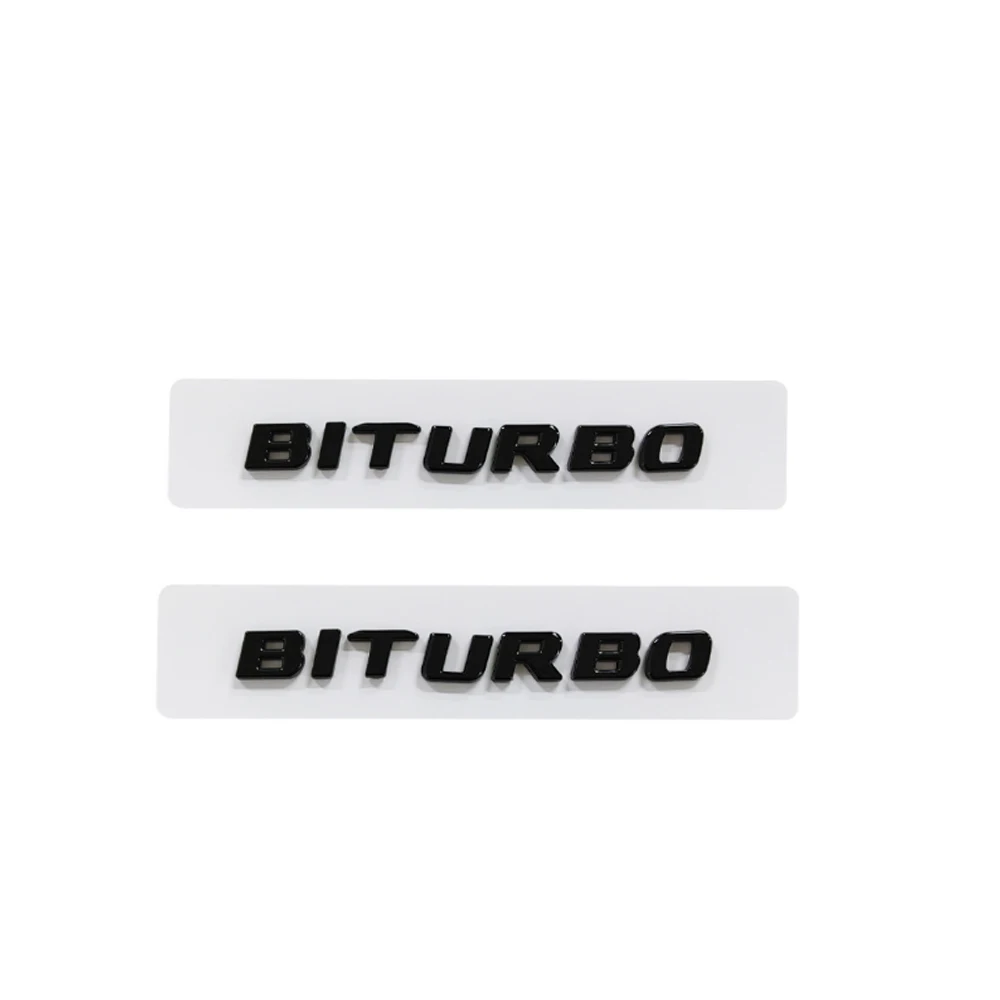 2pcs Glossy Black BITURBO Emblem Sticker Car Side Sticker Fender Sticker for Brabus Mercedes Benz AMG W213 W212 W205 W177 W168
2pcs Glossy Black BITURBO Emblem Sticker Car Side Sticker Fender Sticker for Brabus Mercedes Benz AMG W213 W212 W205 W177 W168