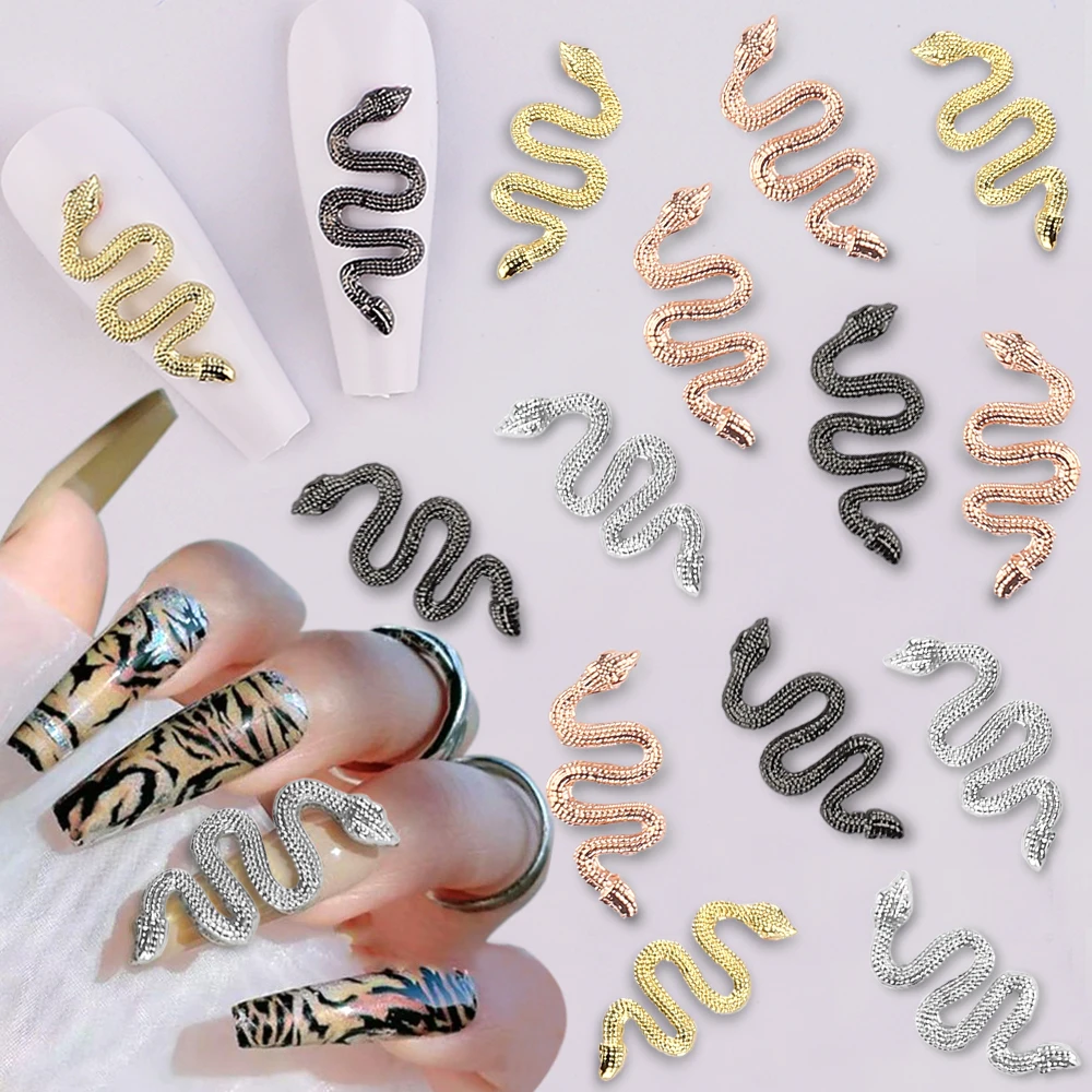 10pcs Alloy Snake Nail Charms Punk Serpentine Nail Art Charms Metal Snake Charms for Nails Jewelry Women Nail Accessories
10pcs Alloy Snake Nail Charms Punk Serpentine Nail Art Charms Metal Snake Charms for Nails Jewelry Women Nail Accessories