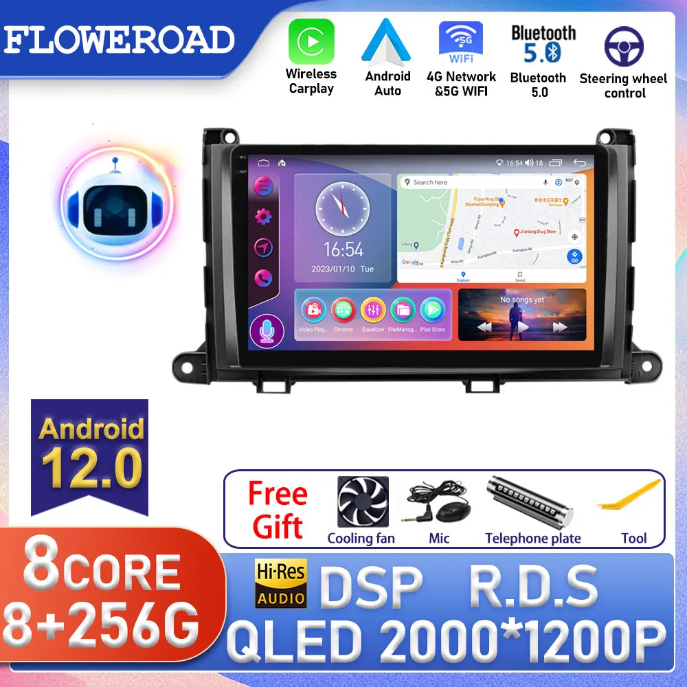 8G+256GB For Toyota Sienna XL30 2010-2014 Car Radio Multimedia Video Player Navigation Stereo GPS Head Unit Android Auto Carplay
8G+256GB For Toyota Sienna XL30 2010-2014 Car Radio Multimedia Video Player Navigation Stereo GPS Head Unit Android Auto Carplay