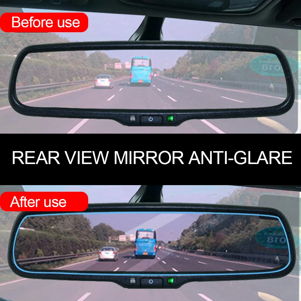 

1pc Car Rearview Mirror Membrane Anti Glare Film Nano Waterproof Anti Fog Rainproof Film Car Accessories Fits Motors SUVs Trucks