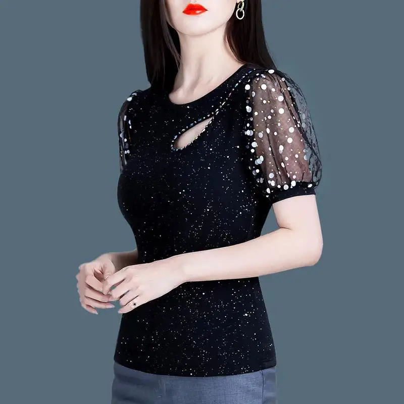 Puff Sleeve T-shirt Women's Summer New Fashion O Neck Black Blouse M-4XL Thin Slim Bottoming Shirt Top
Puff Sleeve T-shirt Women's Summer New Fashion O Neck Black Blouse M-4XL Thin Slim Bottoming Shirt Top