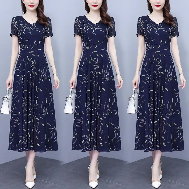 2023 New Summer Floral Chiffon Dress For Women's Clothing Summer Elegant Large Size Short Sleeve V-Neck Dress Vestidos AC226
2023 New Summer Floral Chiffon Dress For Women's Clothing Summer Elegant Large Size Short Sleeve V-Neck Dress Vestidos AC226