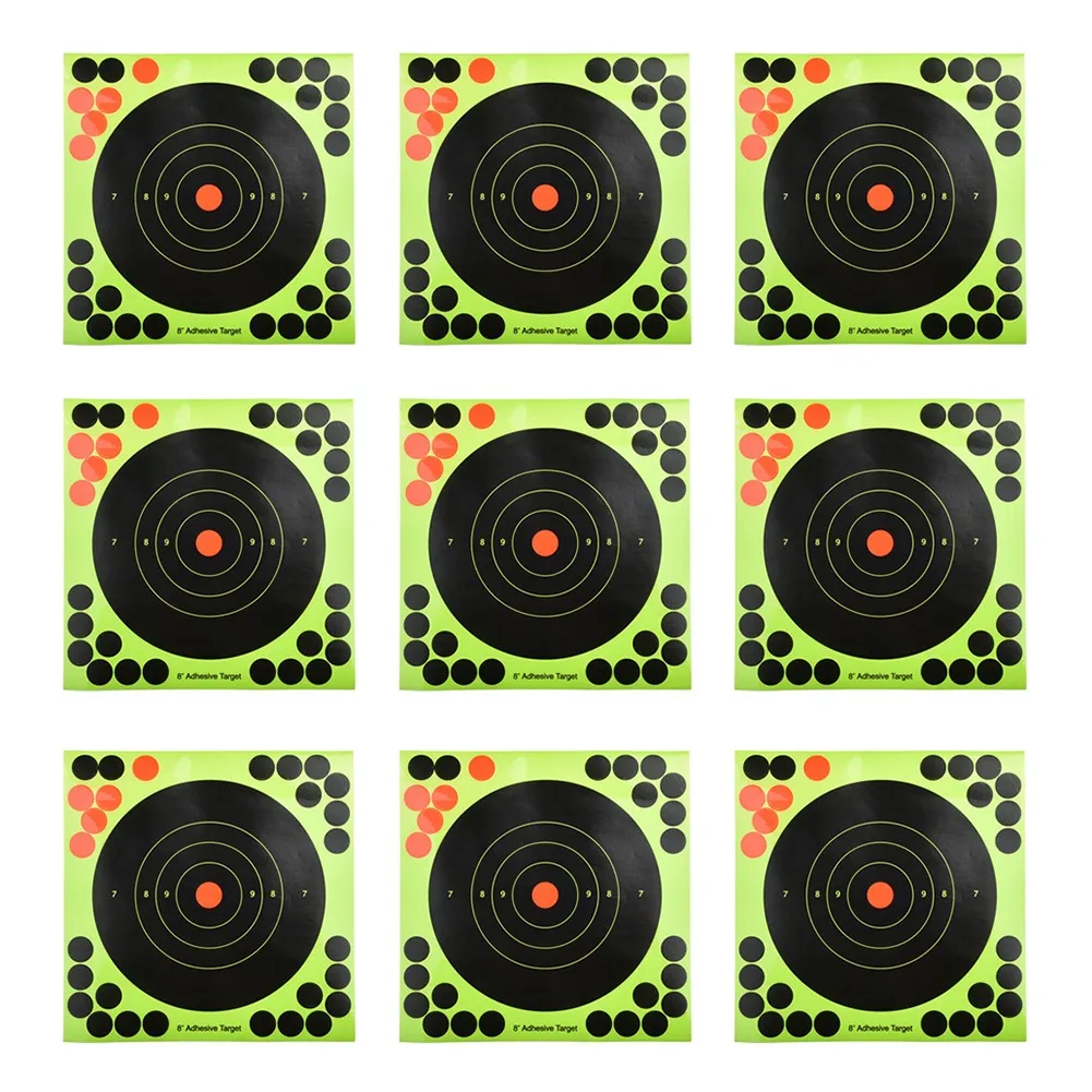 50pcs Target Papers 8*8inch Practice Reactive Glow Shoting Rifle Florescent Green Paper Outdoor Sports Shooting Practice Parts
50pcs Target Papers 8*8inch Practice Reactive Glow Shoting Rifle Florescent Green Paper Outdoor Sports Shooting Practice Parts