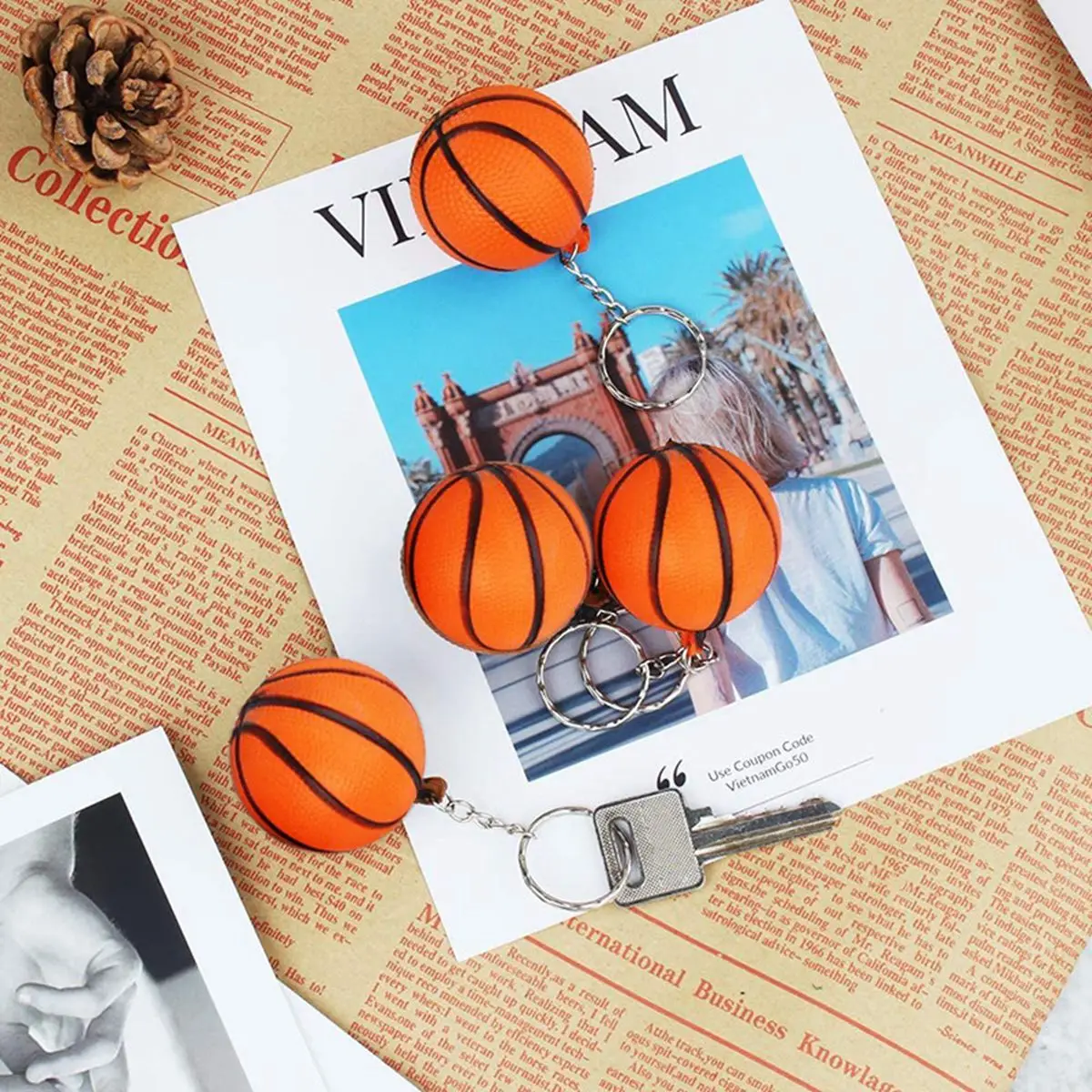 20 Pack Basketball Ball Keychains for Party Favors,Basketball Stress Ball,School Carnival Reward,Sports Centerpiece
20 Pack Basketball Ball Keychains for Party Favors,Basketball Stress Ball,School Carnival Reward,Sports Centerpiece