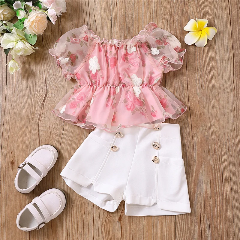 Blotona Kids Girls Stylish Summer Suit, Casual Street Party Short Sleeve Boat Neck Floral Shirt Tops + Shorts Suit 2-7Years
Blotona Kids Girls Stylish Summer Suit, Casual Street Party Short Sleeve Boat Neck Floral Shirt Tops + Shorts Suit 2-7Years