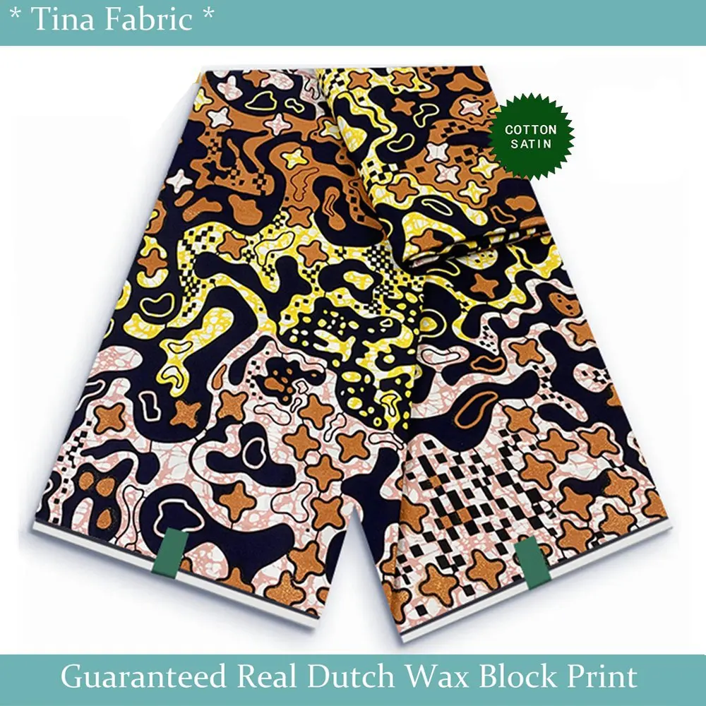 High Quality Real Soft Super Dutch African Wax Fabric 6 Yards Veritable Wax Grand Super Ankara Print Fabric For Dress Sewing
High Quality Real Soft Super Dutch African Wax Fabric 6 Yards Veritable Wax Grand Super Ankara Print Fabric For Dress Sewing