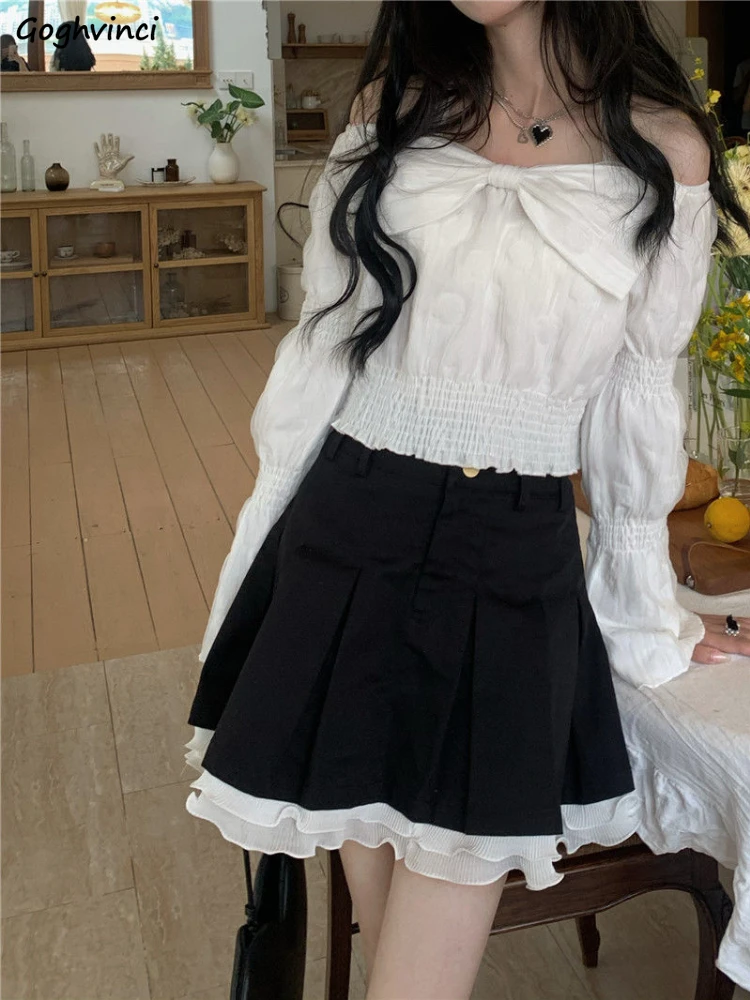 Mini Skirts Women Japanese Style Girlish Fashion Sweet Casual Pleated Fresh All-match High Waist Spring Patchwork New Design Ins
Mini Skirts Women Japanese Style Girlish Fashion Sweet Casual Pleated Fresh All-match High Waist Spring Patchwork New Design Ins