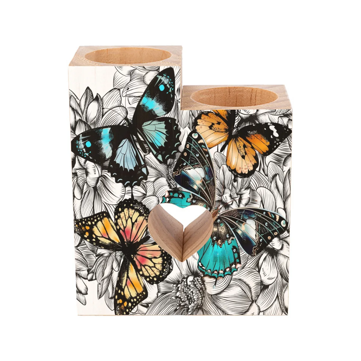 Candleholders Set Of 2 Beautiful Butterflies And Flowers Retro Style Tealight Candle Holder Stand Tea Lights Wooden Candlestick 
Candleholders Set Of 2 Beautiful Butterflies And Flowers Retro Style Tealight Candle Holder Stand Tea Lights Wooden Candlestick