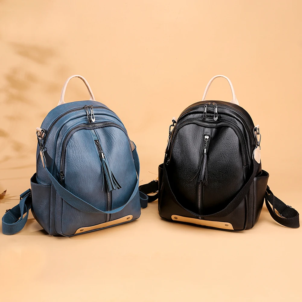 Multi-function Fashion Durable Women School Backpacks Soft PU Leather Tassels Rucksack Casual Shoulders Schoolbags
Multi-function Fashion Durable Women School Backpacks Soft PU Leather Tassels Rucksack Casual Shoulders Schoolbags