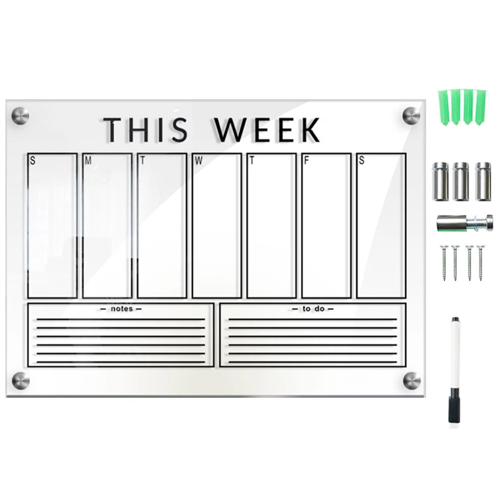 

Акриловый настенный календарь, Семейный календарь, доска, Еженедельный план, доска для записей, доска для записей, доска для списка без рамк...