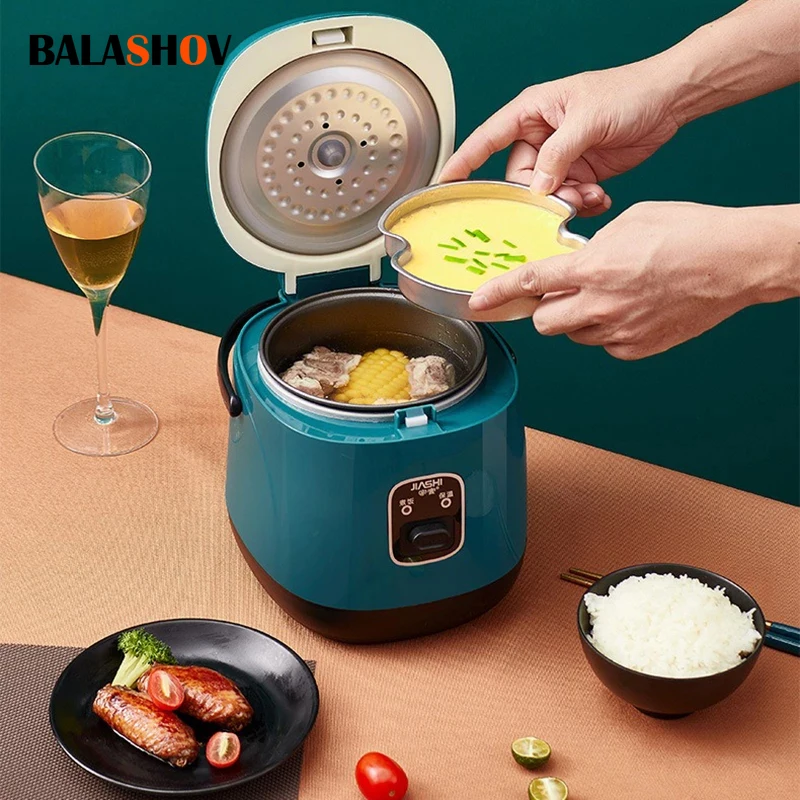 

Mini Electric Rice Cooker 1.2L Multicooker Non-Stick Household Rice Cookers Make Porridge Soup Small Cooking Machine Foy Home
