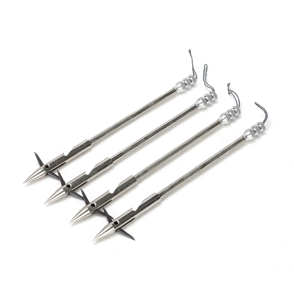 

6pcs Fishing Broadhead Arrow Flying Shark Shoots Pike Stainless Steel Catapult Slingshot Bow Hunting Fish Dart