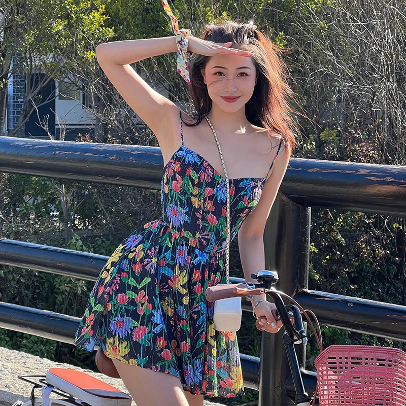 Floral Chiffon Sling Dress 2022 Summer Spice Girl French High-grade Retro Tea Break Skirt Evening Elegantes Party Dresses Kawaii
Floral Chiffon Sling Dress 2022 Summer Spice Girl French High-grade Retro Tea Break Skirt Evening Elegantes Party Dresses Kawaii