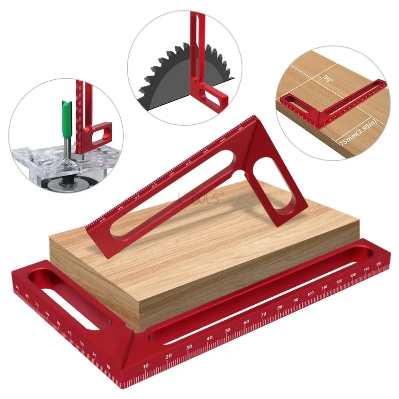 Woodworking Right Angle Ruler Aluminum Carpenter Square Measuring Height Ruler 90° Right Angle Calibrator for Wood Work Projects
Woodworking Right Angle Ruler Aluminum Carpenter Square Measuring Height Ruler 90° Right Angle Calibrator for Wood Work Projects