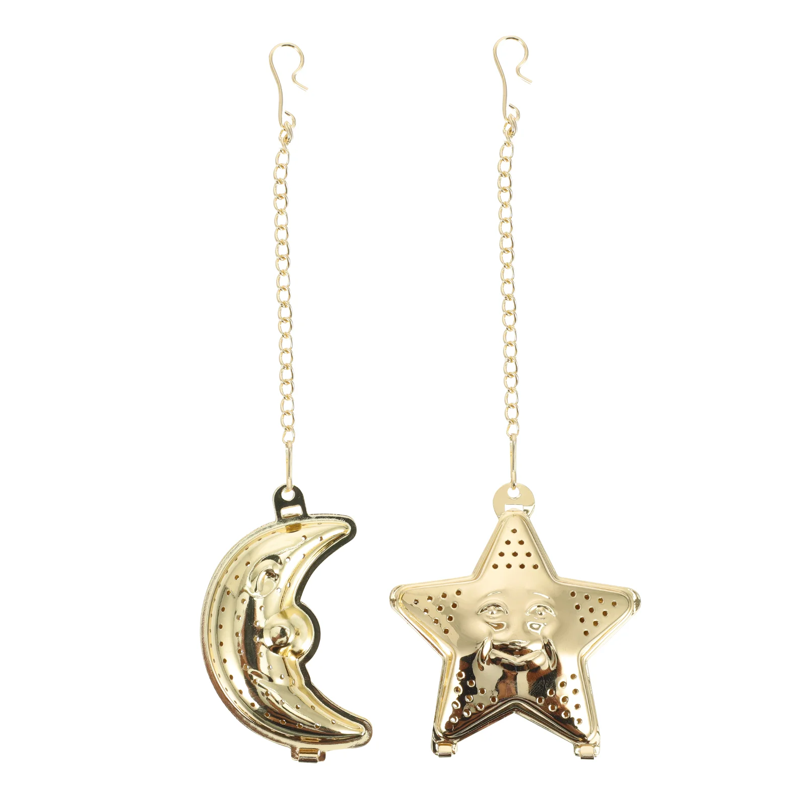 2pcs Hanging Tea Strainers Loose Tea Filter Star Moon Shaped Tea Infuser with Chain
2pcs Hanging Tea Strainers Loose Tea Filter Star Moon Shaped Tea Infuser with Chain