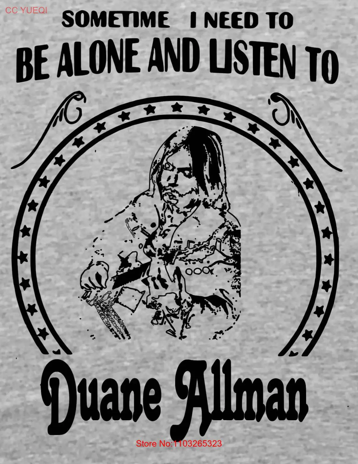 Иногда мне просто нужно чтобы слушать некоторые футболка Duane the Skydog Allman M020