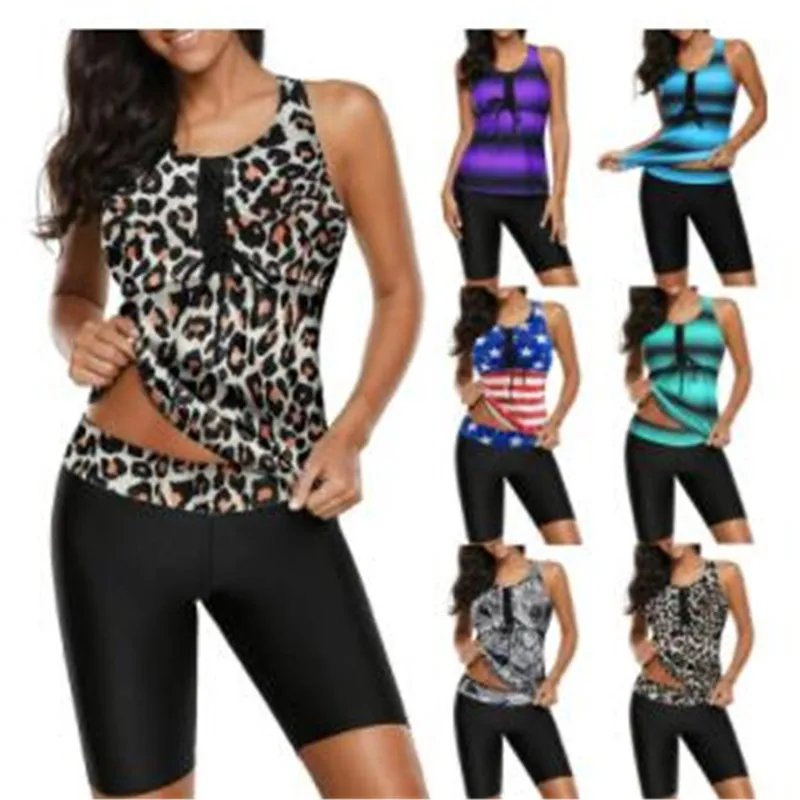 Women Tankini Swimsuit Tummy Control Top With Shorts Two Piece Women Tankini Set Sport Swimming Suit Bathing Suit Swimwear
Women Tankini Swimsuit Tummy Control Top With Shorts Two Piece Women Tankini Set Sport Swimming Suit Bathing Suit Swimwear