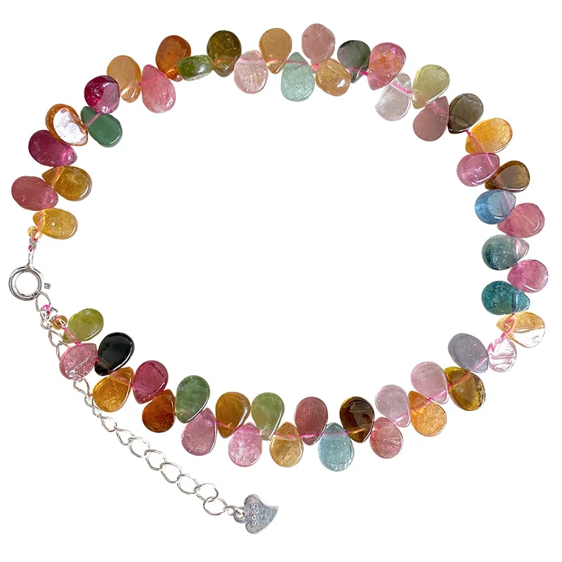 Оптовая продажа, ожерелье из натурального камня с цветным турмалином, браслет с бусинами в форме капли воды для женщин, подарок на день рождения, набор ювелирных украшений с кристаллами
Оптовая продажа, ожерелье из натурального камня с цветным турмалином, браслет с бусинами в форме капли воды для женщин, подарок на день рождения, набор ювелирных украшений с кристаллами