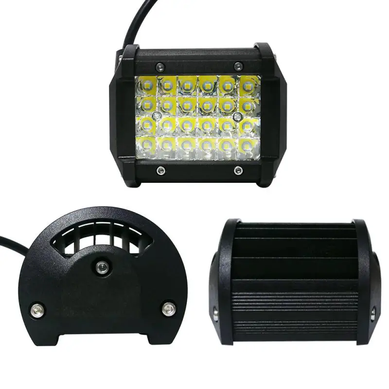

Automobile LED spotlight SUV motorcycle headlight Spotlight Car flashlight Parts 24 LED 4 row 72W work light